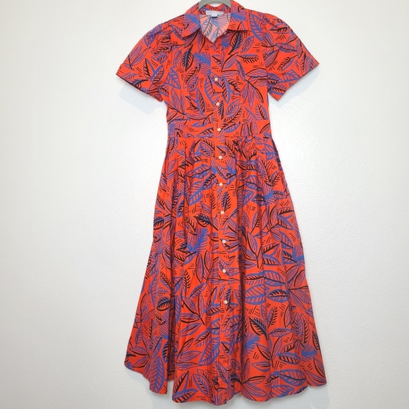Alexis x Target Tropical Leaf Button Front Shirt Dress - Picture 3 of 14
